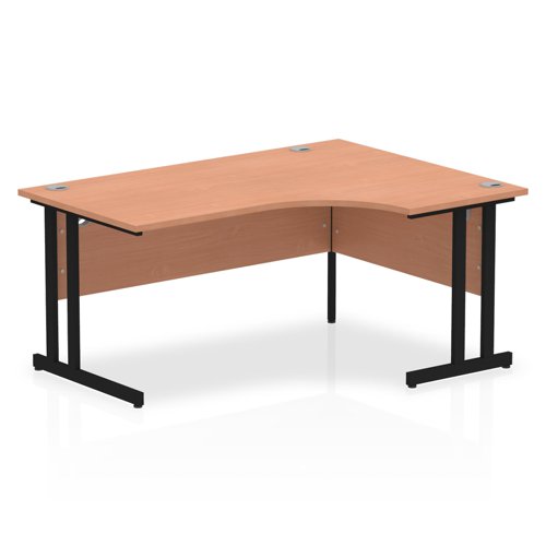Impulse 1600mm Right Cres Desk BCH BK