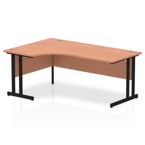 Impulse 1800mm Left Cres Desk BCH BK