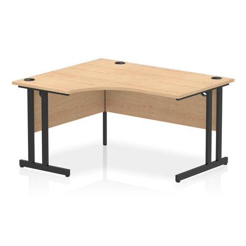 Impulse 1400mm Left Cres Desk MPE BK