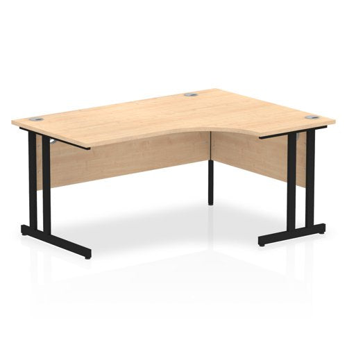 Impulse 1600mm Right Cres Desk MPE BK