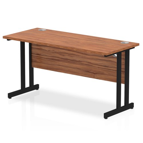 Impulse 1400x600 Walnut Black Leg