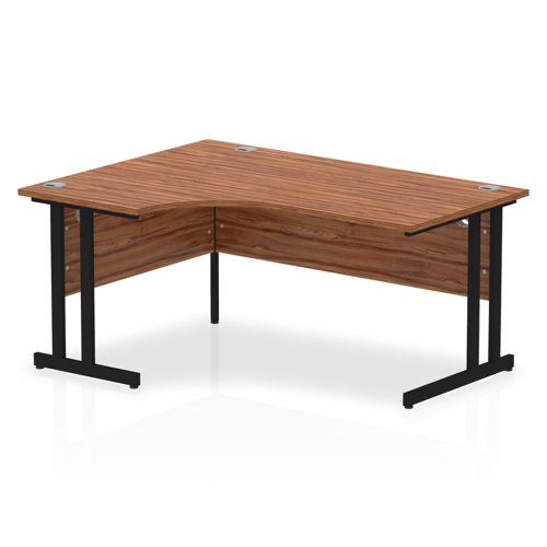 Impulse 1600mm Left Cres Desk WLT BK