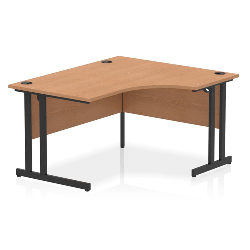 Impulse 1400mm Right Cres Desk OK BK