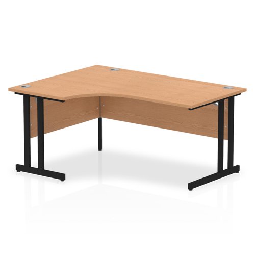 Impulse 1600mm Left Cres Desk OK BK