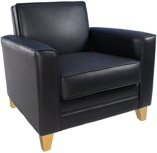 Newport Reception Armchair Black