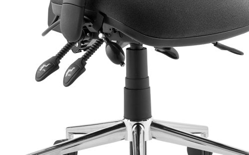 Chiro Medium Back Chair wArms BK