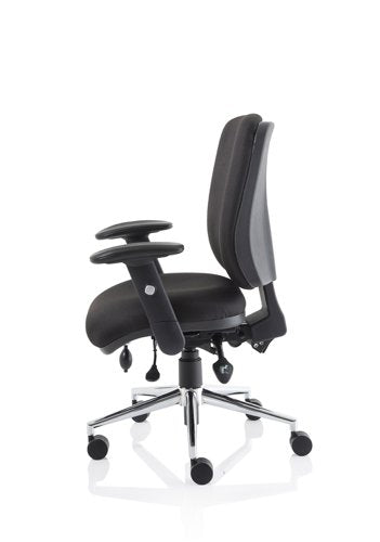 Chiro Medium Back Chair wArms BK