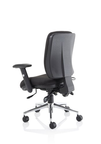 Chiro Medium Back Chair wArms BK