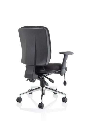Chiro Medium Back Chair wArms BK