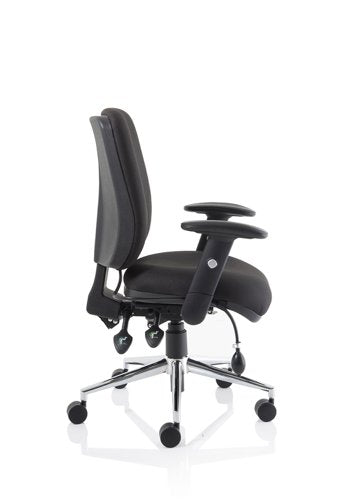 Chiro Medium Back Chair wArms BK