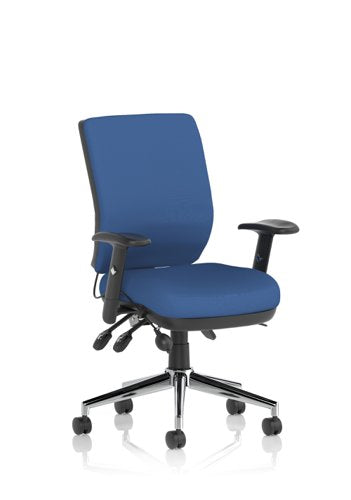 Chiro Medium Back Chair wArms BL