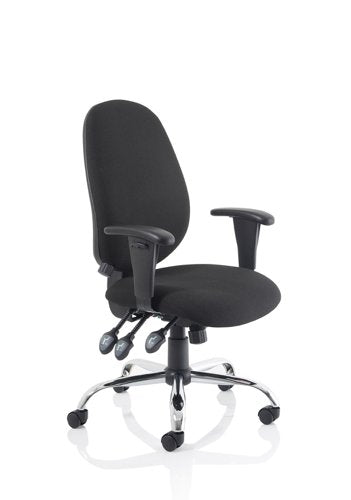 Lisbon Chair BK Fabric With Arms