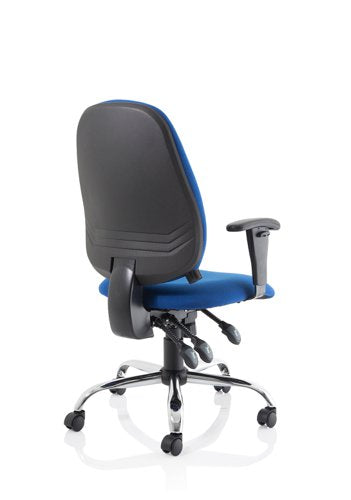Lisbon Chair Blue Fabric wArms