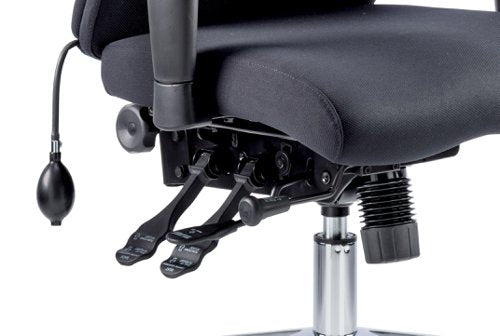 Onyx Black Fabric wHeadrest wArms