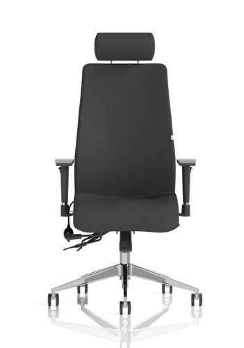 Onyx Black Fabric wHeadrest wArms