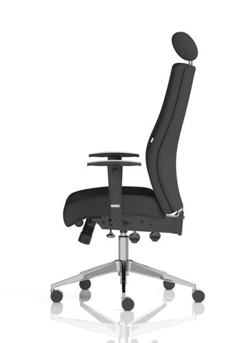 Onyx Black Fabric wHeadrest wArms