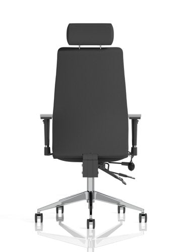 Onyx Black Fabric wHeadrest wArms