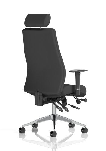 Onyx Black Fabric wHeadrest wArms