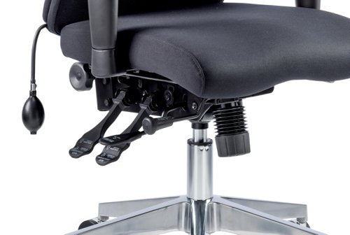 Onyx Black Fabric woHeadrest wArms