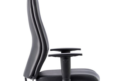 Onyx Leather wHeadrest wArms BK