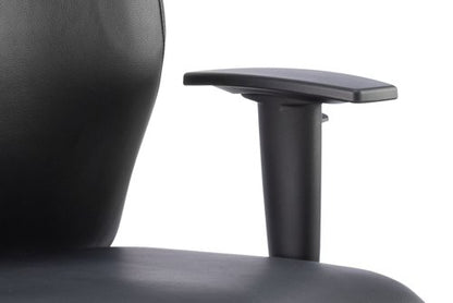 Onyx Leather woHeadrest wArms BK