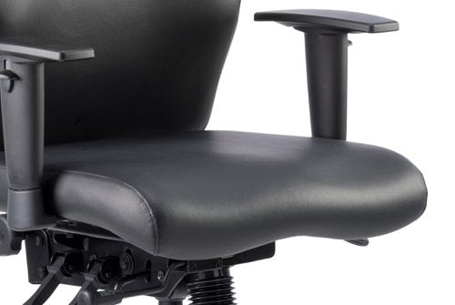 Onyx Leather woHeadrest wArms BK