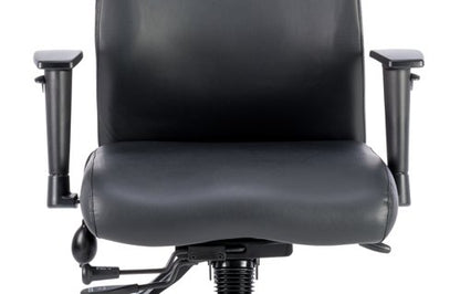 Onyx Leather woHeadrest wArms BK