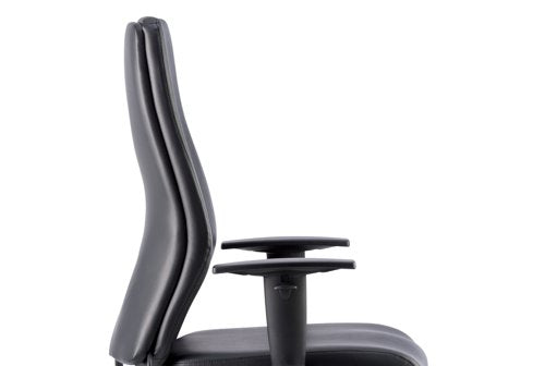 Onyx Leather woHeadrest wArms BK