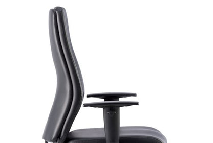 Onyx Leather woHeadrest wArms BK