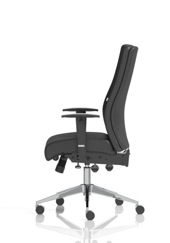 Onyx Leather woHeadrest wArms BK