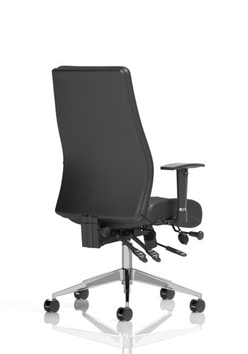 Onyx Leather woHeadrest wArms BK
