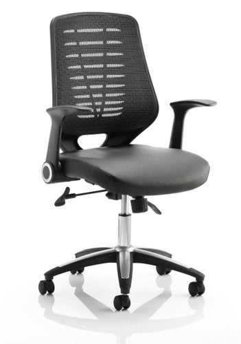 Relay Leather Seat Black Back wArms