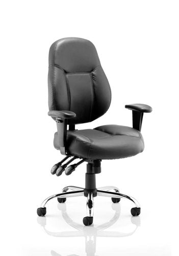 Storm Chair Black Leather wArms
