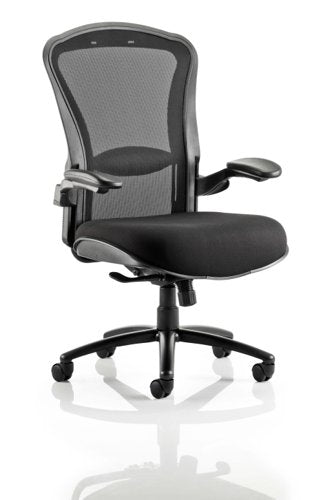 Houston Mesh Back BK Fabric Seat wArm