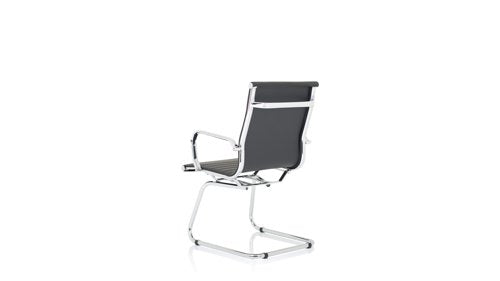 Nola Leather Cantilever Chair BK