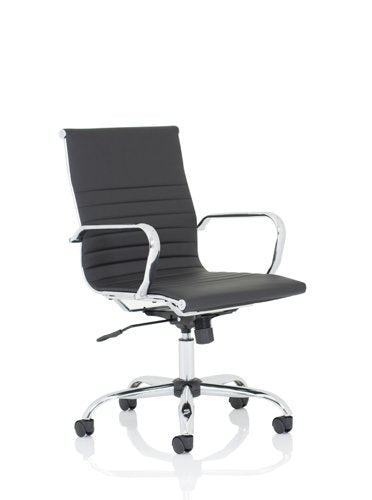 Nola Med Black Leather Exec Chair