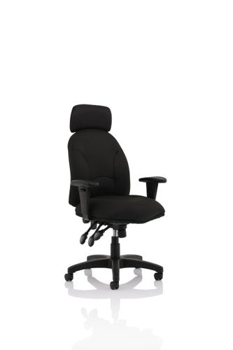 Jet Black Fabric Executive Chair