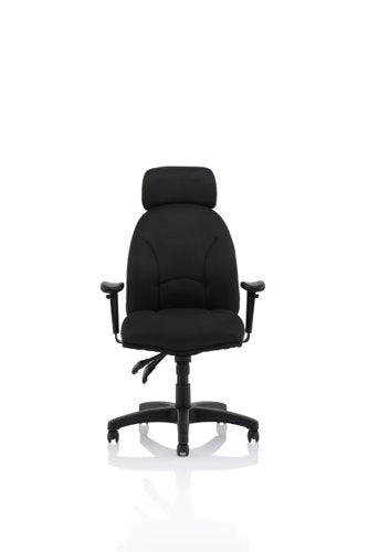 Jet Black Fabric Executive Chair
