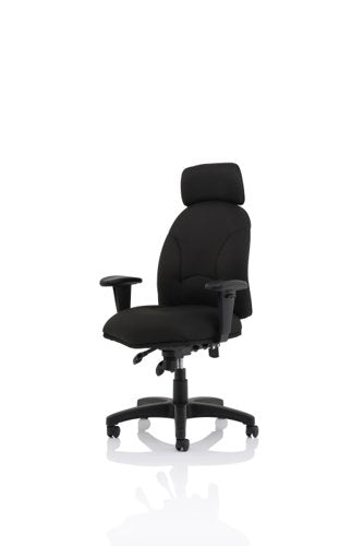 Jet Black Fabric Executive Chair