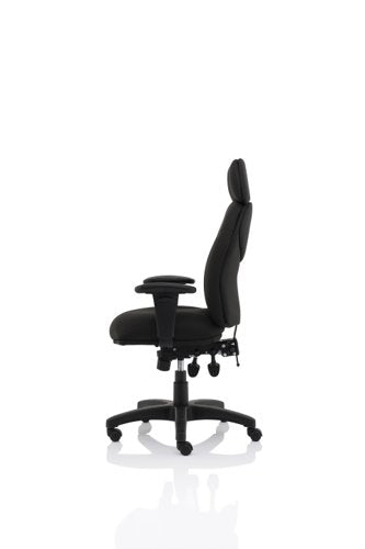 Jet Black Fabric Executive Chair