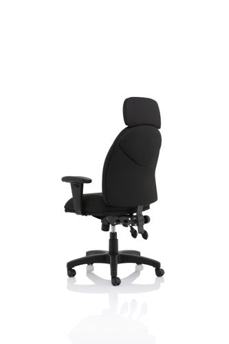 Jet Black Fabric Executive Chair