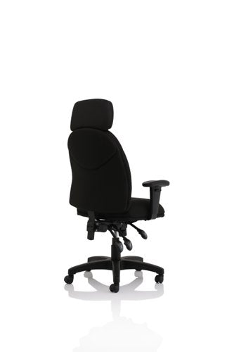 Jet Black Fabric Executive Chair