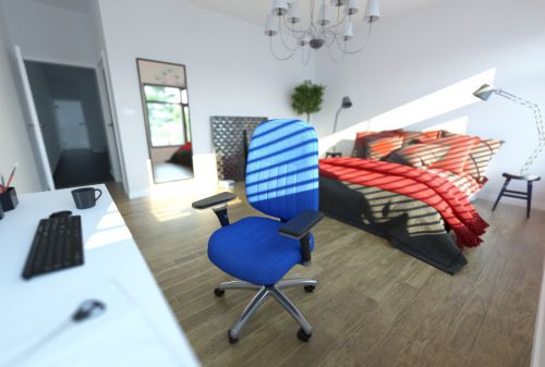 Barcelona Deluxe Op Chair Fab BL