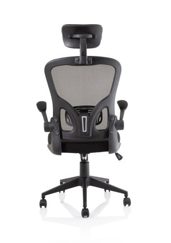 Ace Exec Mesh Chair Fold Arms Black