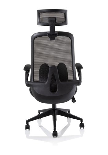 Sigma Exec Mesh Chair Fold Arms Black