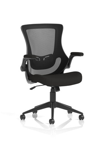 Orbit Mesh Chair Flip Up Arms Black