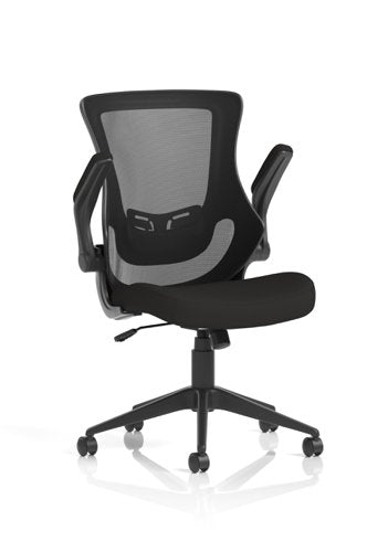 Orbit Mesh Chair Flip Up Arms Black