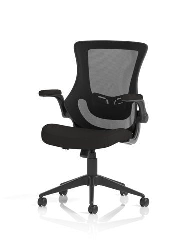 Orbit Mesh Chair Flip Up Arms Black