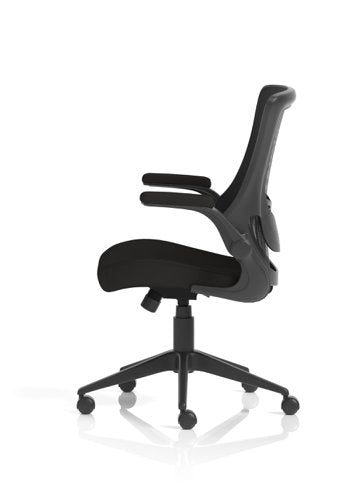 Orbit Mesh Chair Flip Up Arms Black
