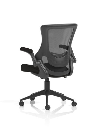 Orbit Mesh Chair Flip Up Arms Black